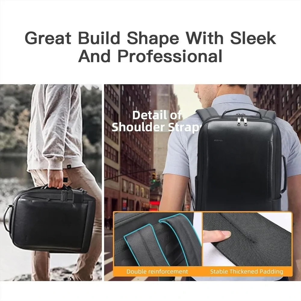 Business Smart 15.6 Inch Laptop Backpack Convertible Expandable Anti-Theft